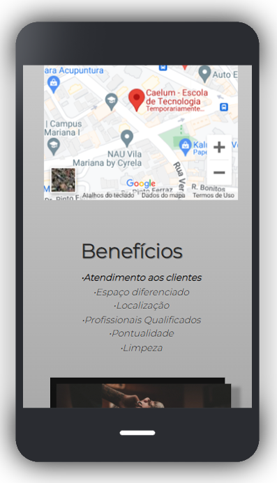 Exemplo de layout no celular